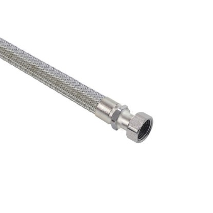 İzolesiz Fan-Coil Bağlantı Elemanı - Örgülü Tip (İç Çap: 12 mm) 1/2” Nipel x 3/4” Rakor